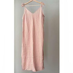 Bird & Knoll Boho Gauze Cotton Beachy Summer Vacation Midi Dress Large